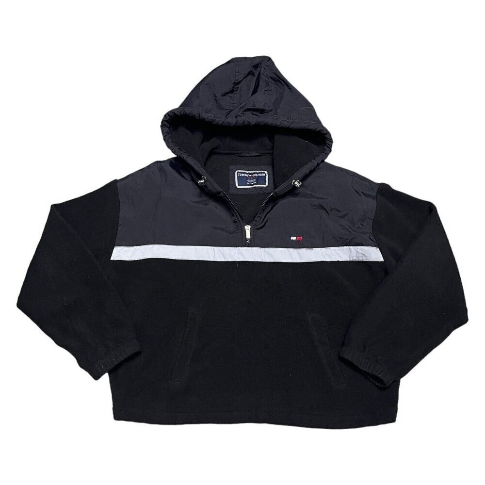 Vintage Y2K Tommy Hilfiger Fleece Reflective Windbreaker Designer Jacket